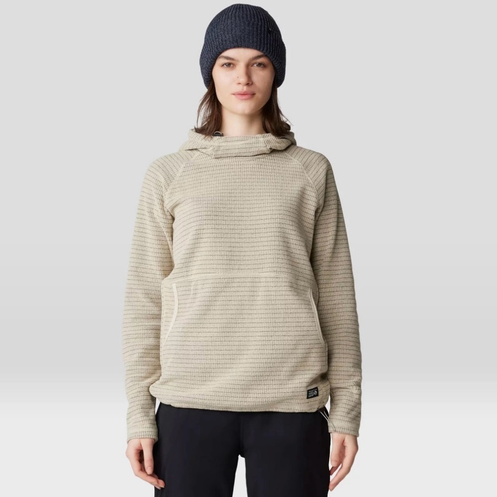 Mountain Hardwear Summit Grid Hoodie Sweatshirt Oyster Cream Sweater S